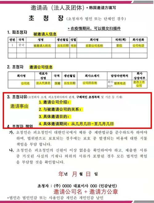 洲宜旅游 2022韩国商务签证邀请函内容详解及样本参考